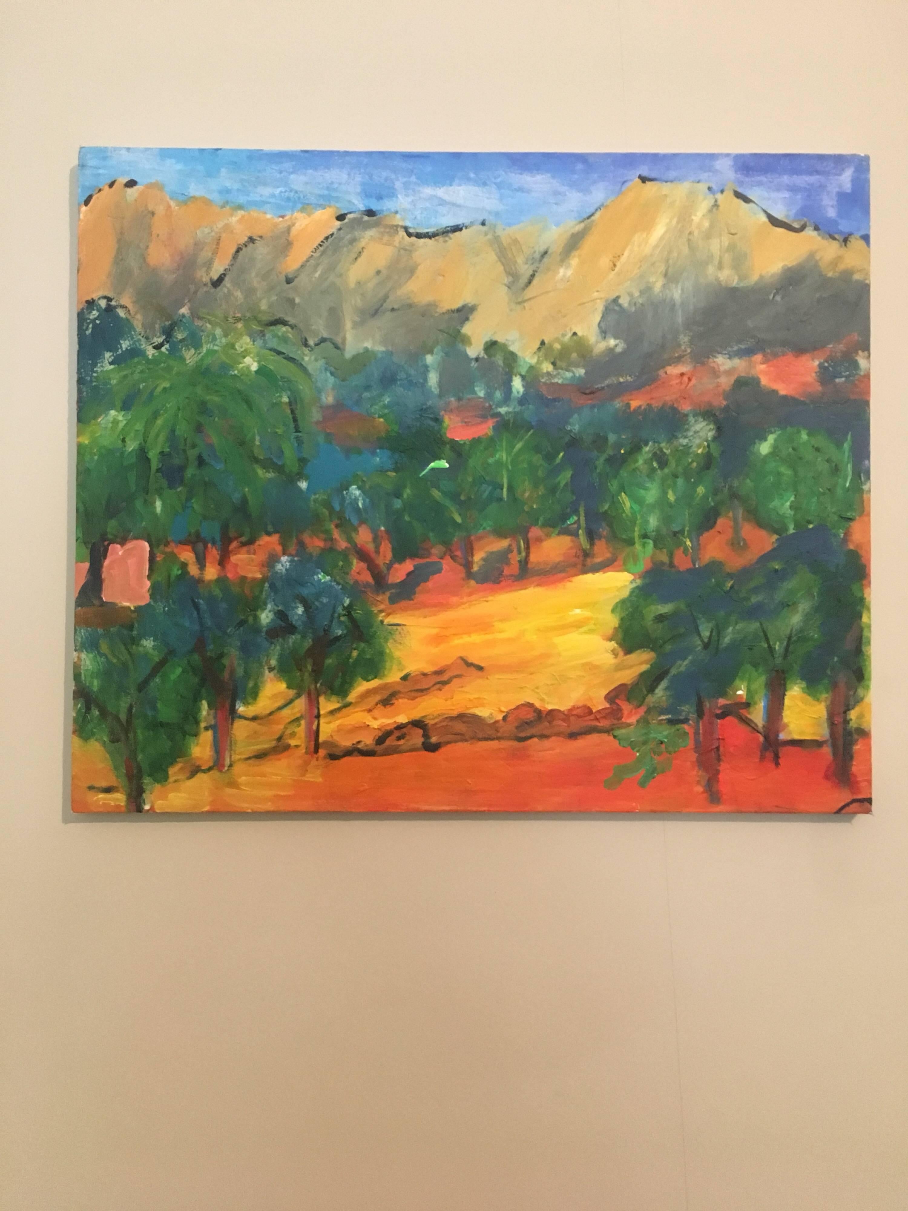 Impressionistisches Ölgemälde der Provence, Landschaft der Provence, britischer Künstler – Painting von Pamela Cawley