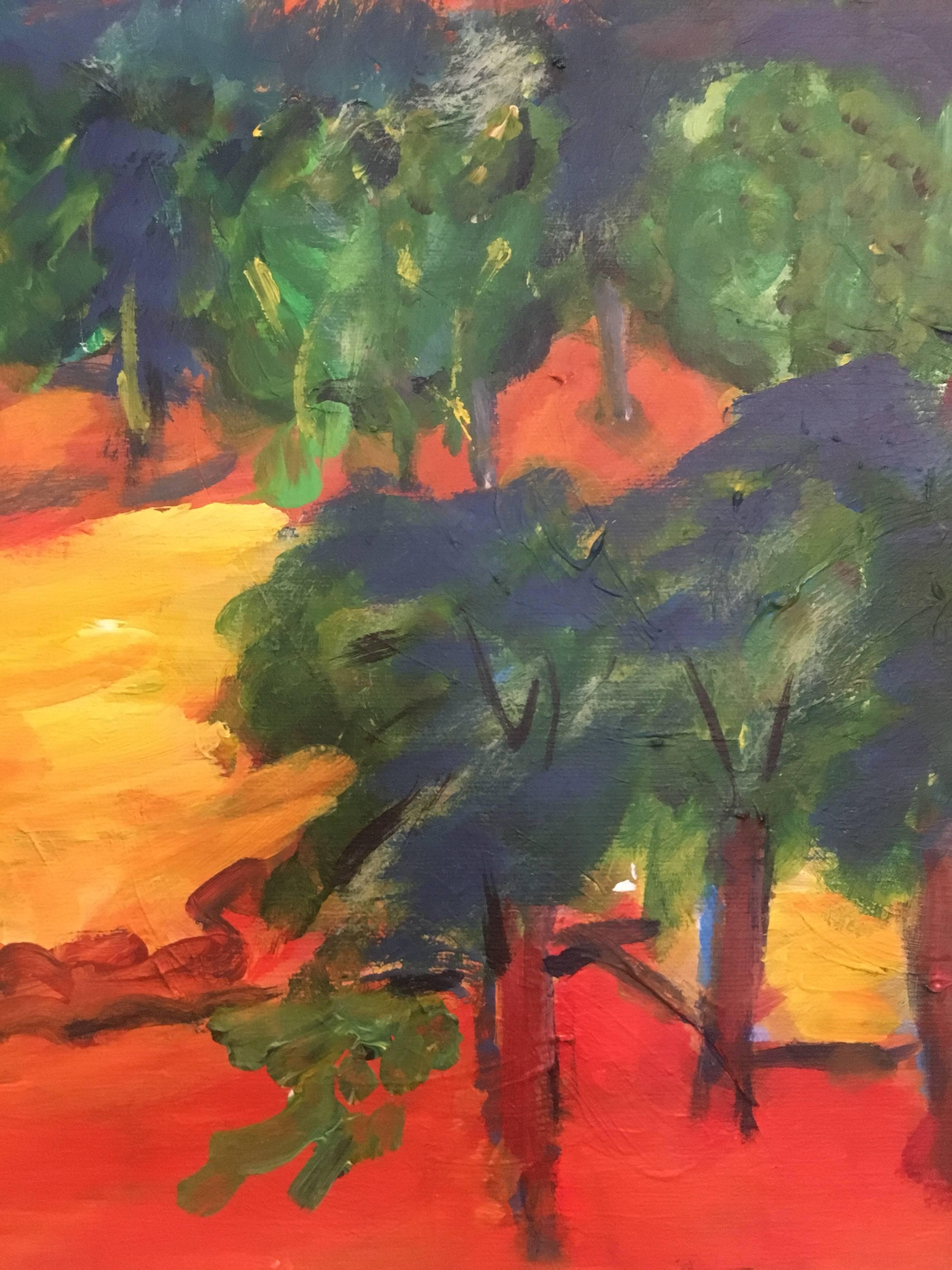 Impressionistisches Ölgemälde der Provence, Landschaft der Provence, britischer Künstler im Angebot 1