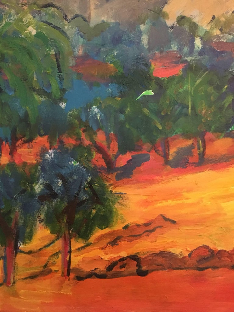 Provence Landscape Impressionist Oil Painting, British Artist For Sale 4