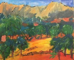 Paisaje de Provenza Pintura al Óleo Impresionista, Artista Británico