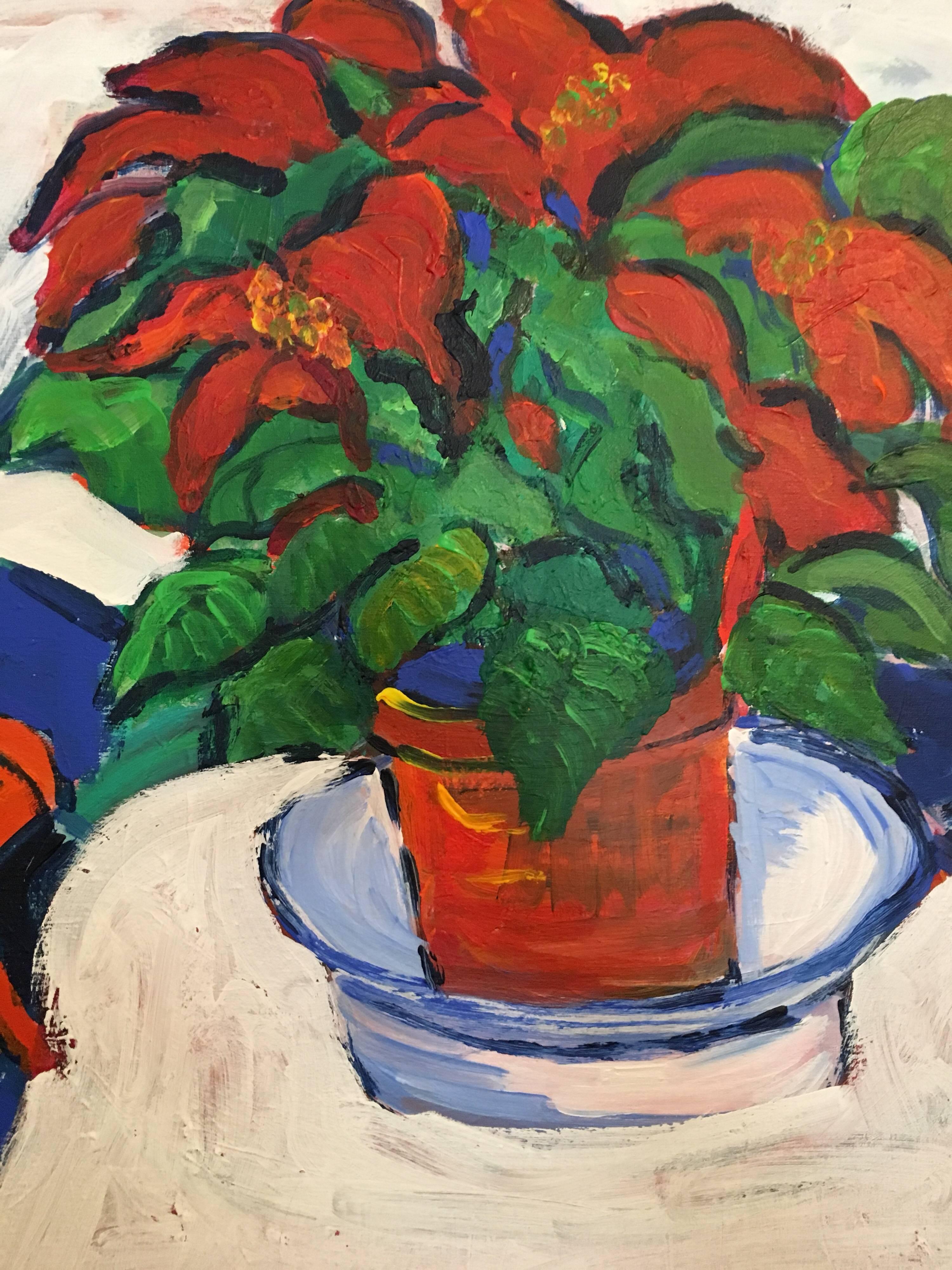 Der Küchenstuhl, Stillleben des britischen Künstlers (Impressionismus), Painting, von Pamela Cawley