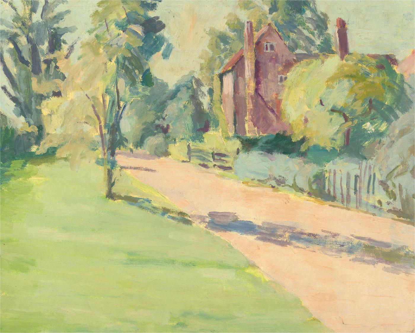 Pamela Chard (1926-2003) - 20th Century Oil, Countryside Path For Sale 2
