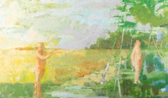 Pamela Chard (1926-2003) - 20th Century Oil, Figures in Landscape