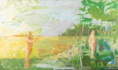 Pamela Chard (1926-2003) - 20th Century Oil, Figures in Landscape