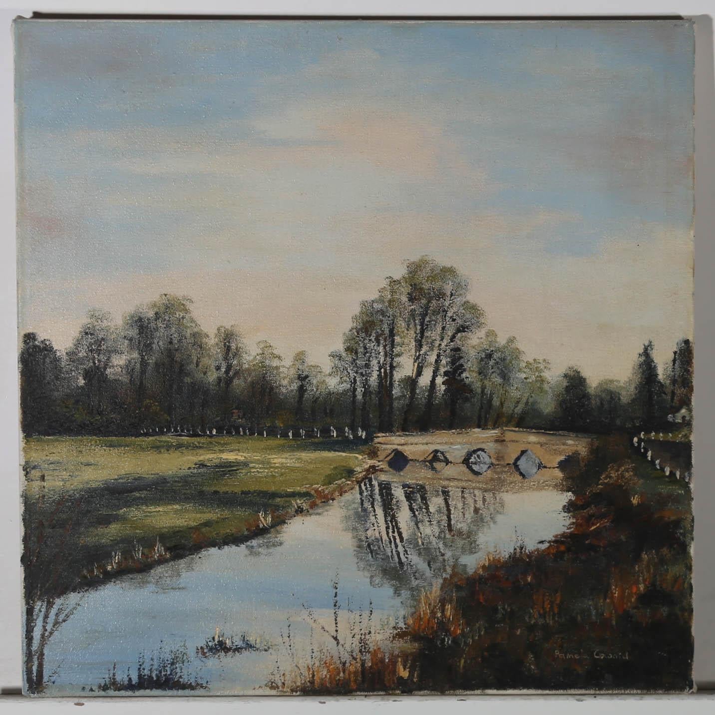 Pamela Coward - 20th Century Oil, The Village Bridge For Sale 1