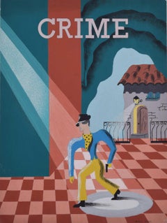 'Crime', c.1945 painting by Pamela Denyer