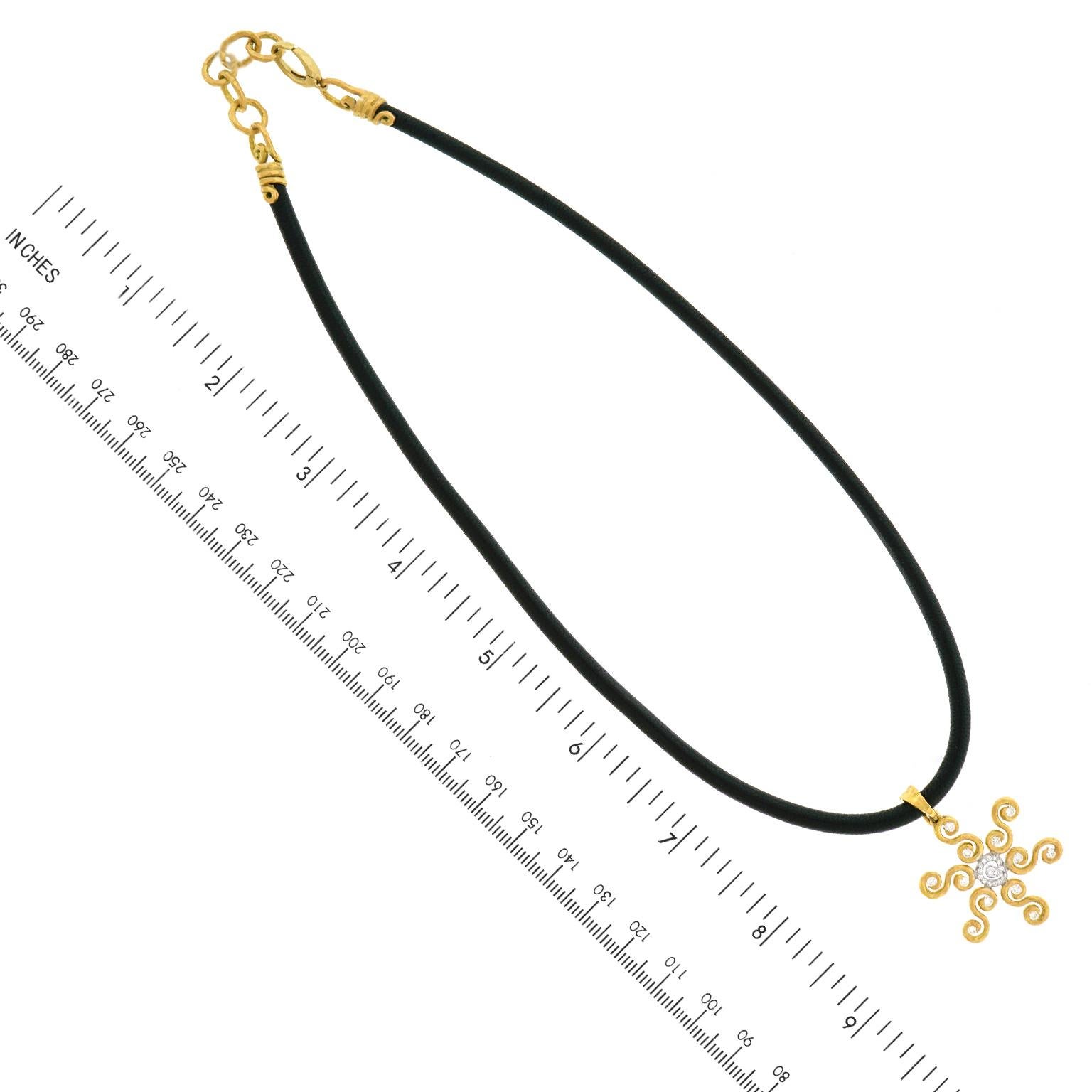 Pamela Froman Sunburst Motif Gold Necklace 3