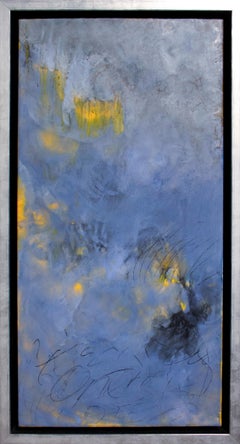 "Tell Tale" by Pamela Gibson, Encaustic abstract painting on board, 2019