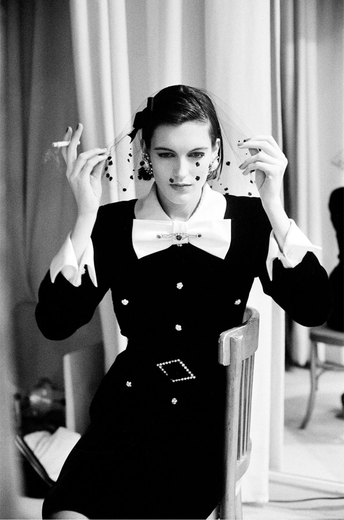 Pamela Hanson Black and White Photograph - Arielle in Chanel