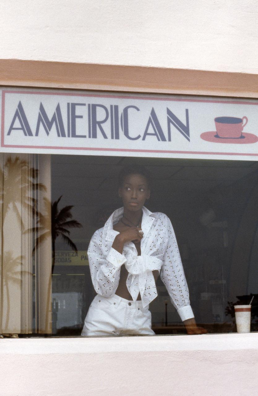 Pamela Hanson Color Photograph - Beverly Peele, VOGUE, Miami, 1993