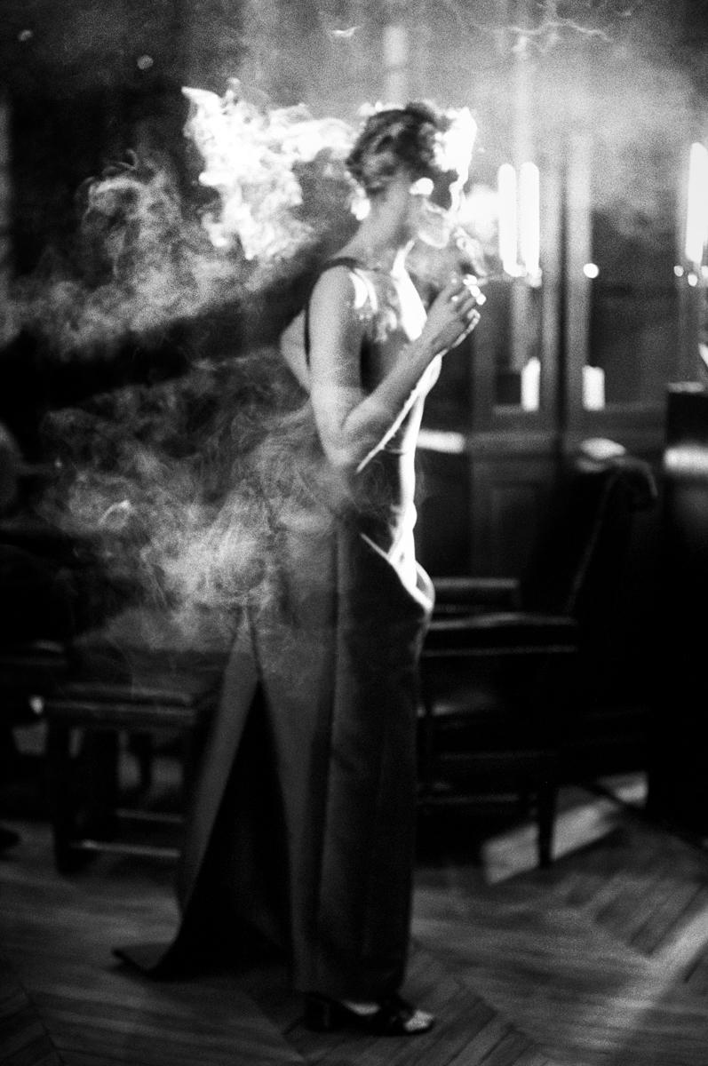 Pamela Hanson Black and White Photograph - Smoker, Spanish VOGUE