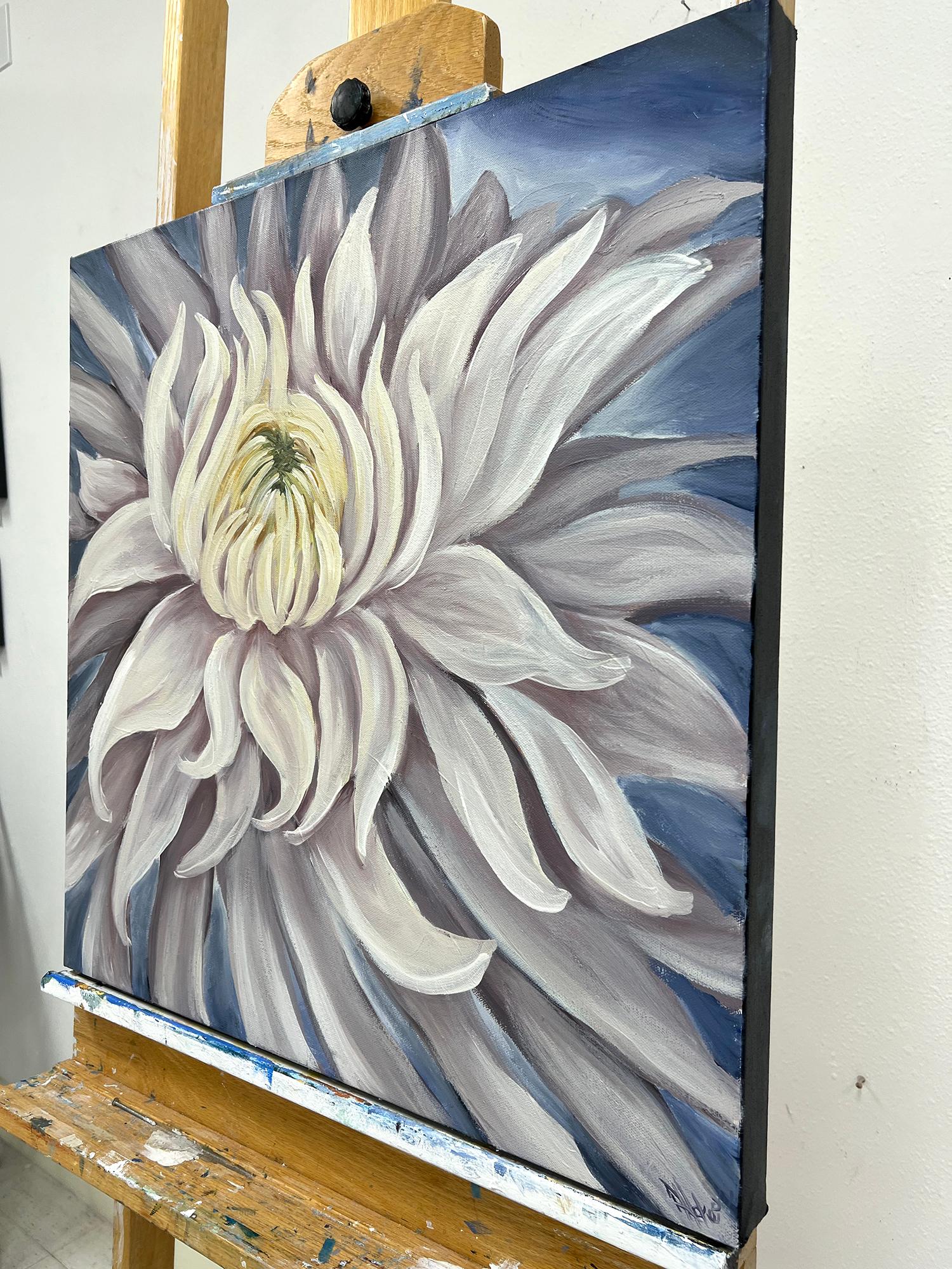 chrysanthemum acrylic painting