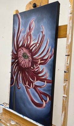Magenta Chrysanthemum, Oil Painting