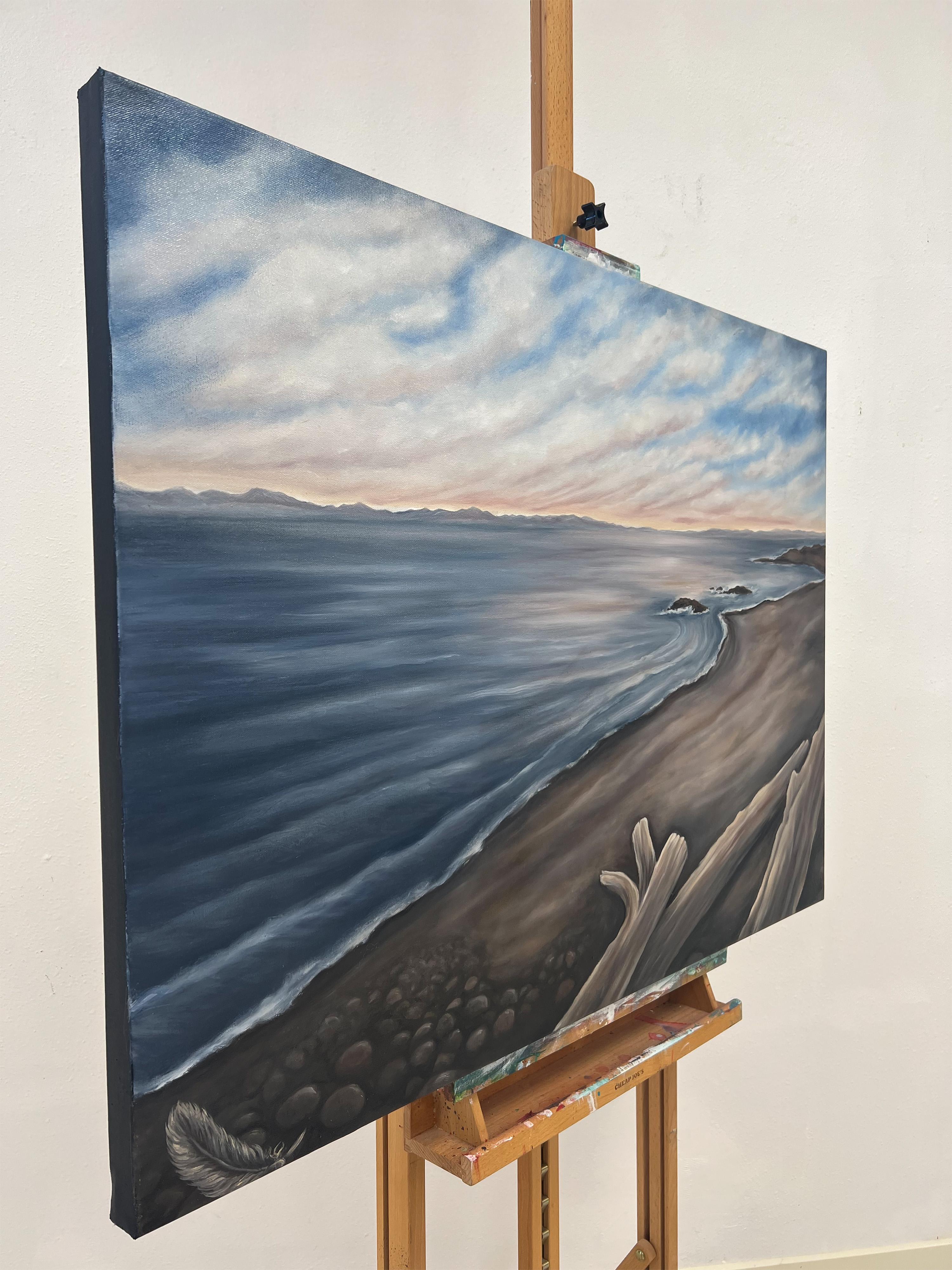 South Beach Serenity, Ölgemälde – Painting von Pamela Hoke
