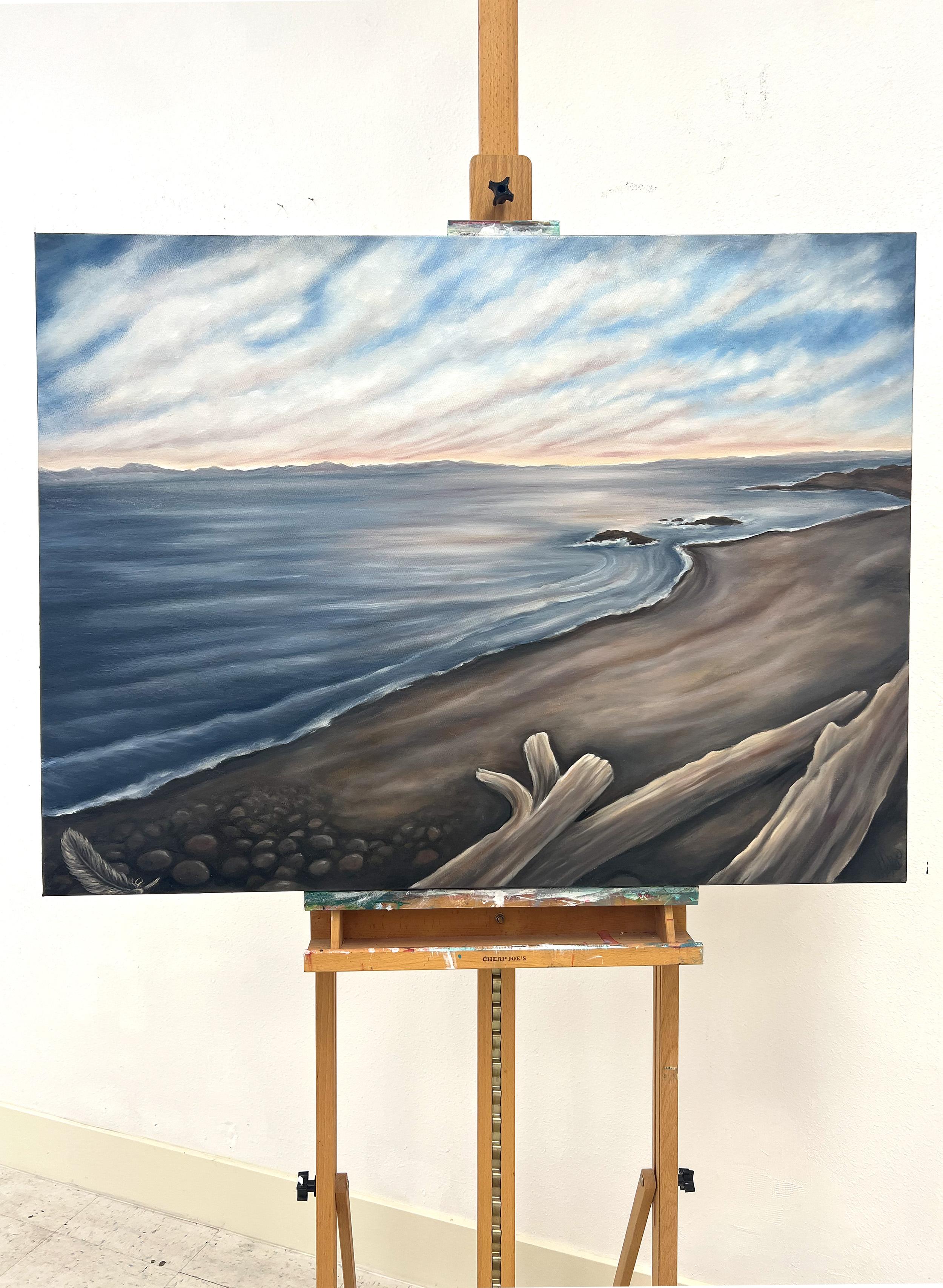 South Beach Serenity, peinture à l'huile - Outsider Art Painting par Pamela Hoke