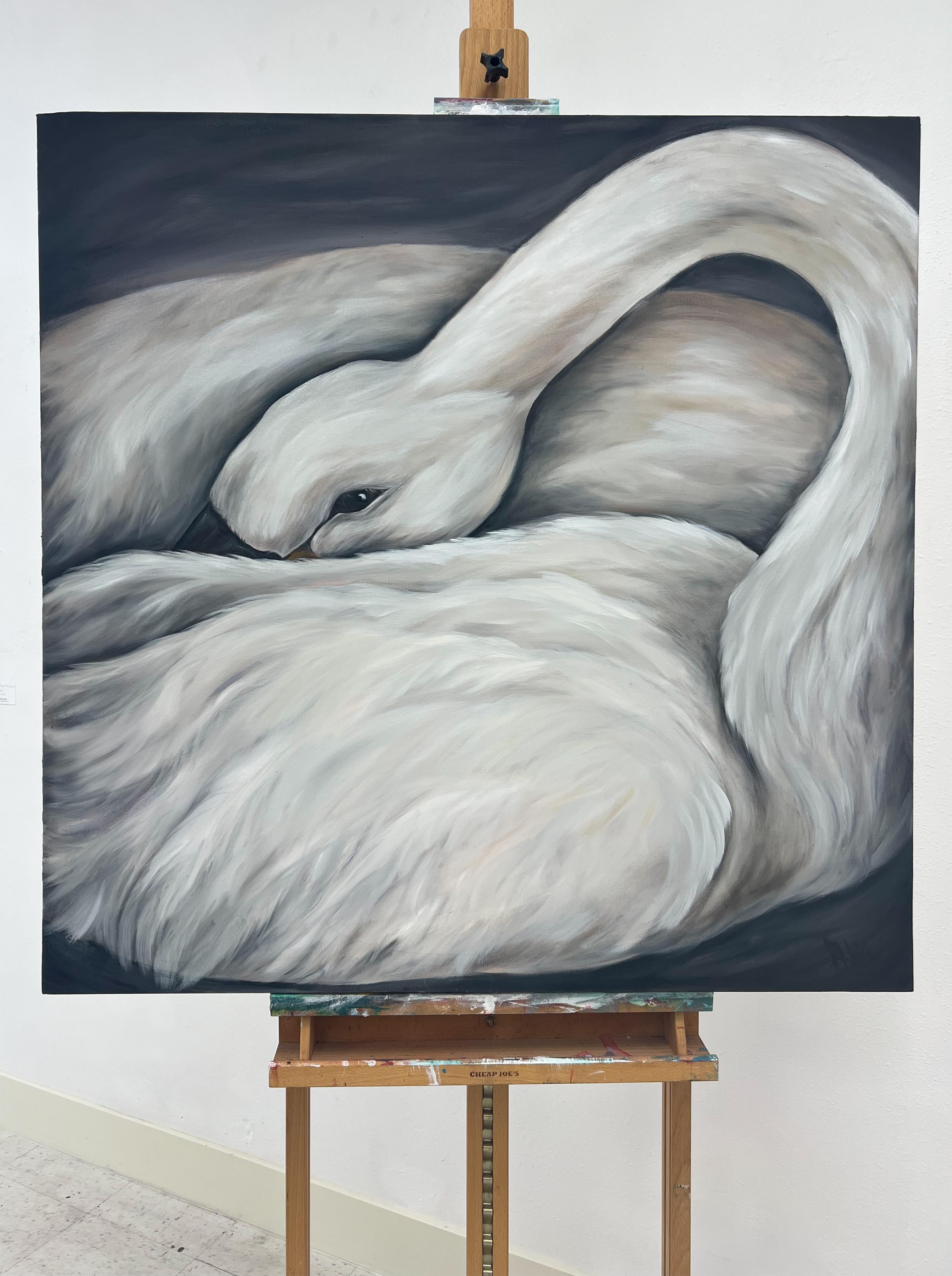 swan oil paintings