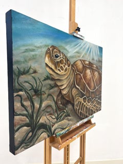 Just Chill, Sea Turtle, Oil Painting