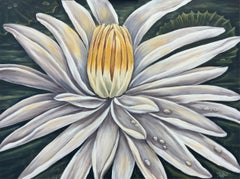 Lotus blanc, résilience, peinture d'origine