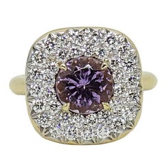 Pamela Huizenga 1.83 Carat Lilac Tourmaline Yellow Gold Ring