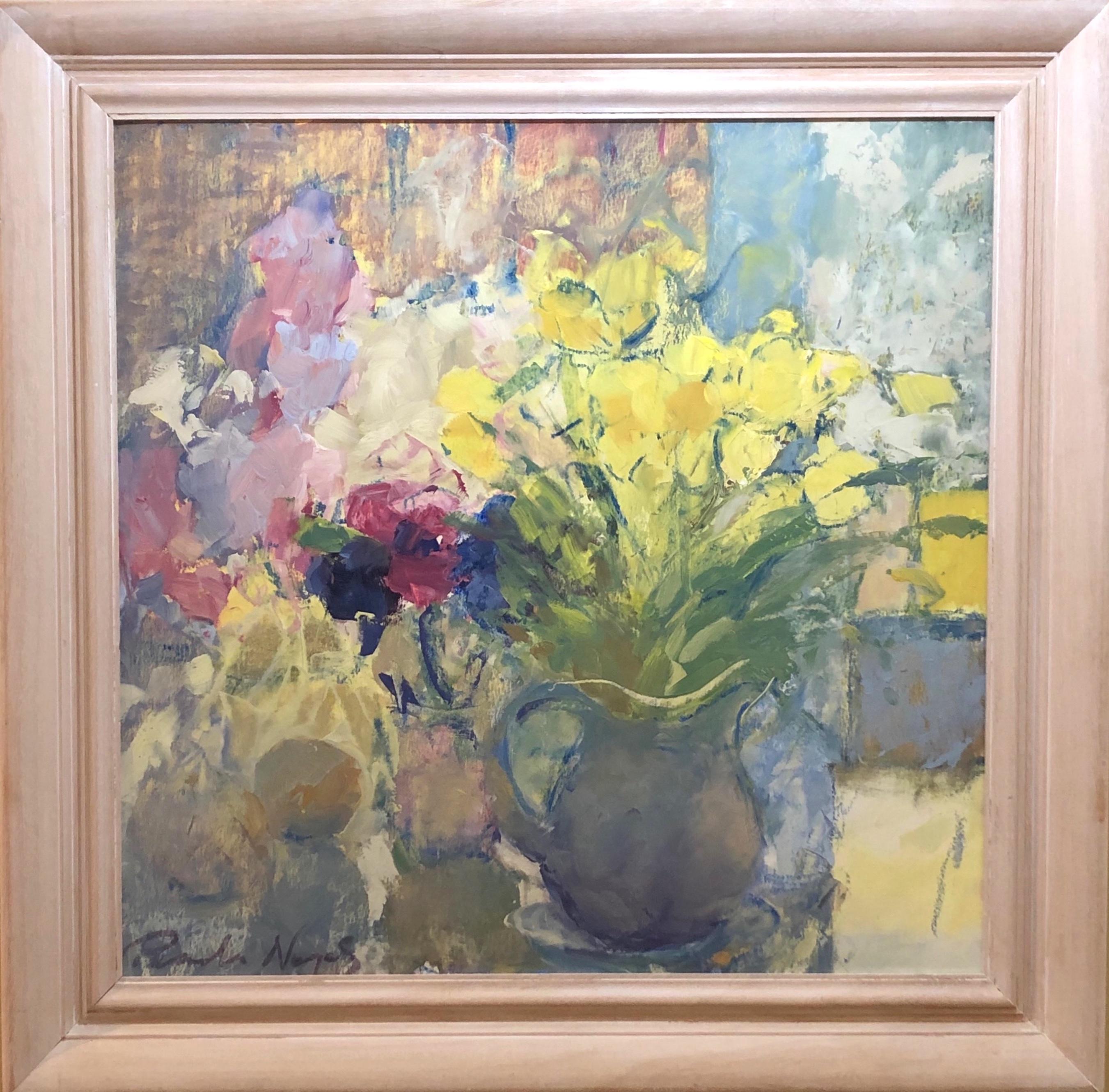 Pamela Noyes Still-Life Painting - Still Life, Summer flowers in vase.