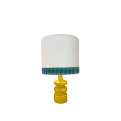 Lampe de table Pamela PM en Beeche massif laqué et AJ Linen by POPUS EDITIONS