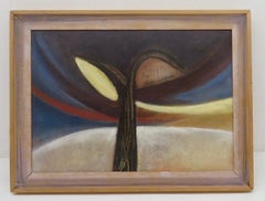 Pamela Roberts Abstract Organic  Vintage Welsh original oil Painting