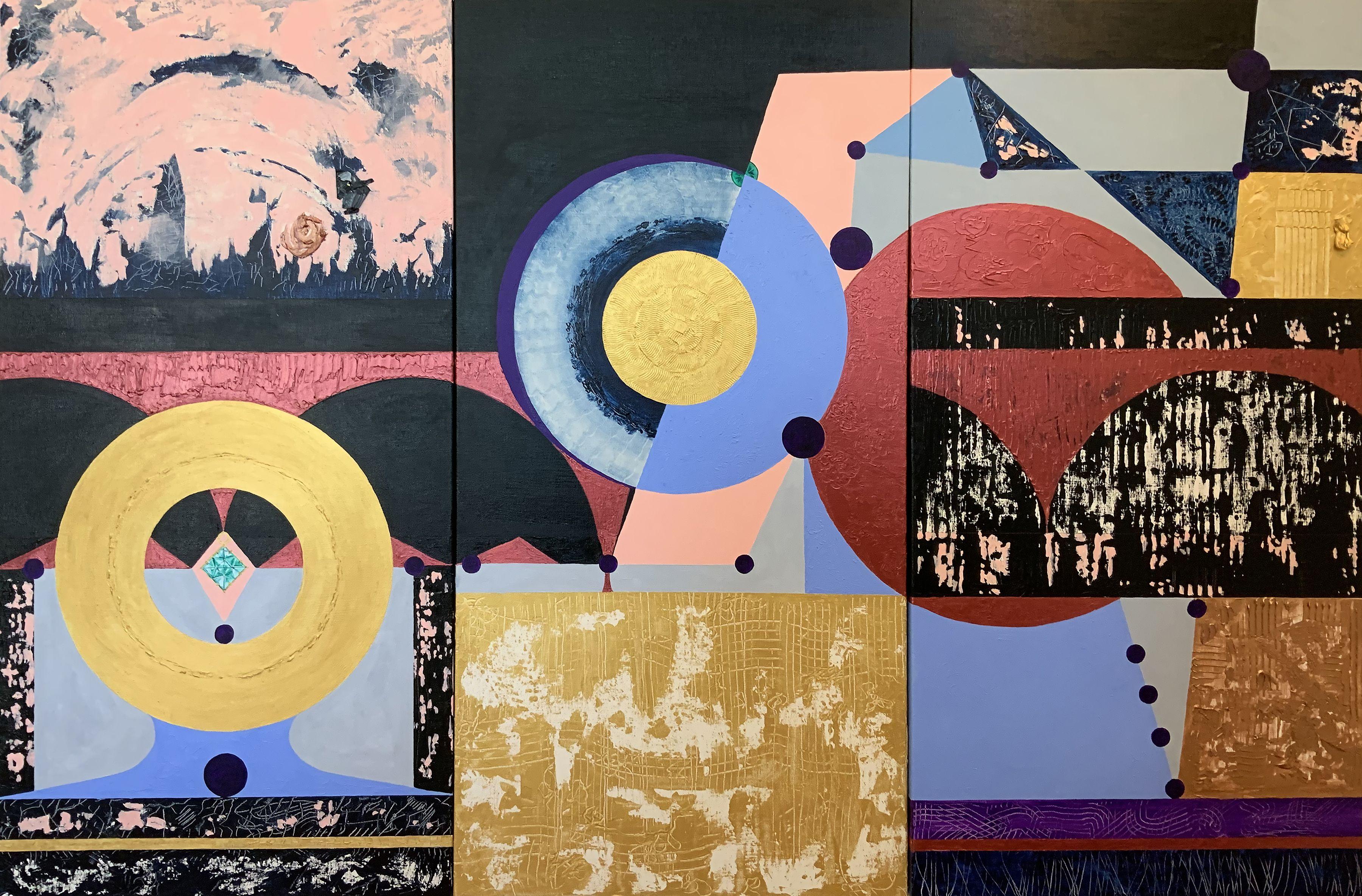 A TRAVÉS DEL UNIVERSO, Pintura, Acrílico sobre lienzo - Painting de Pamela Ross