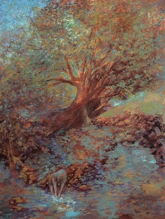 BAYOU BATHER, Painting, Acrylic on Canvas