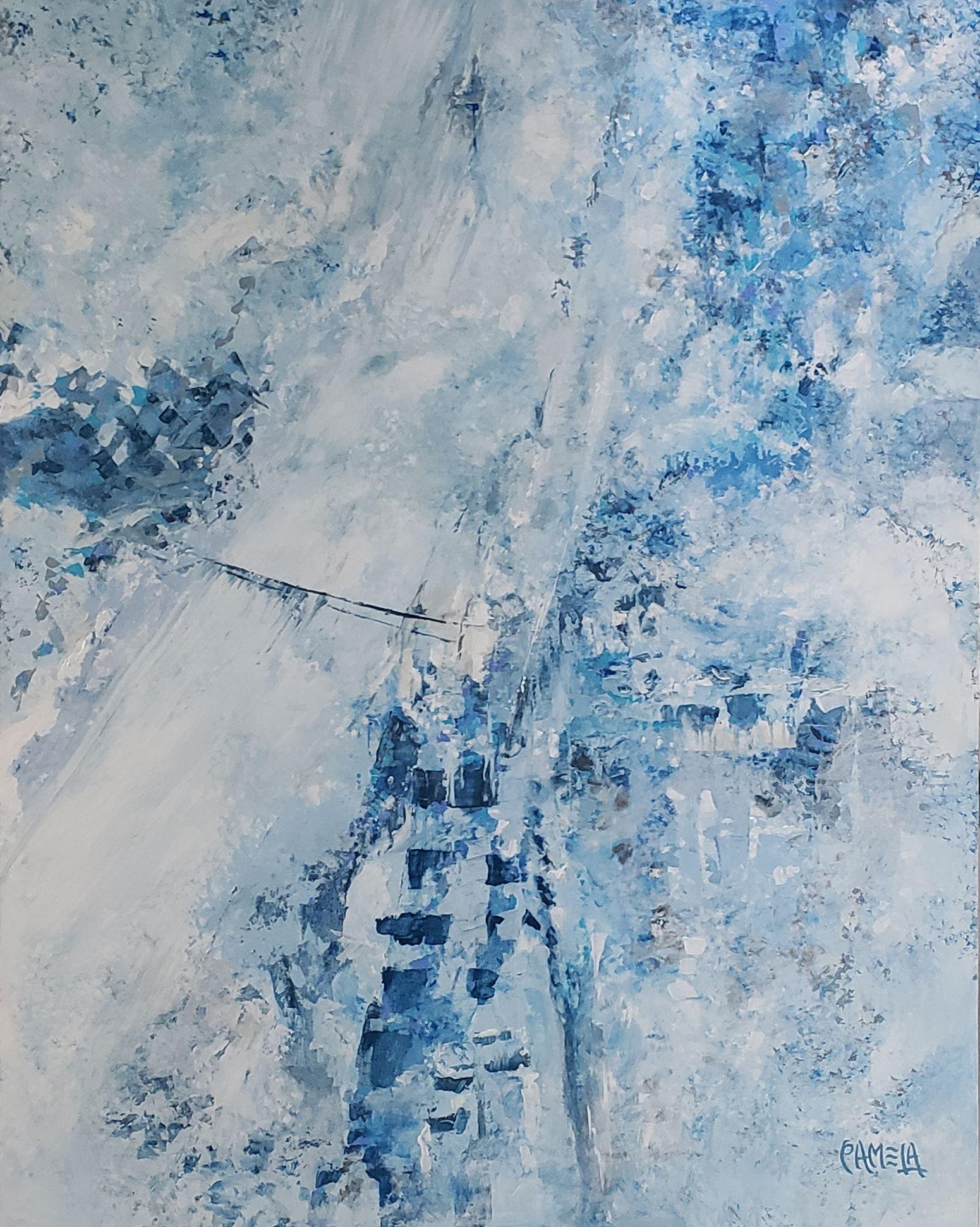 Pamela Ross Abstract Painting - CRESCENDO, Painting, Oil on Canvas