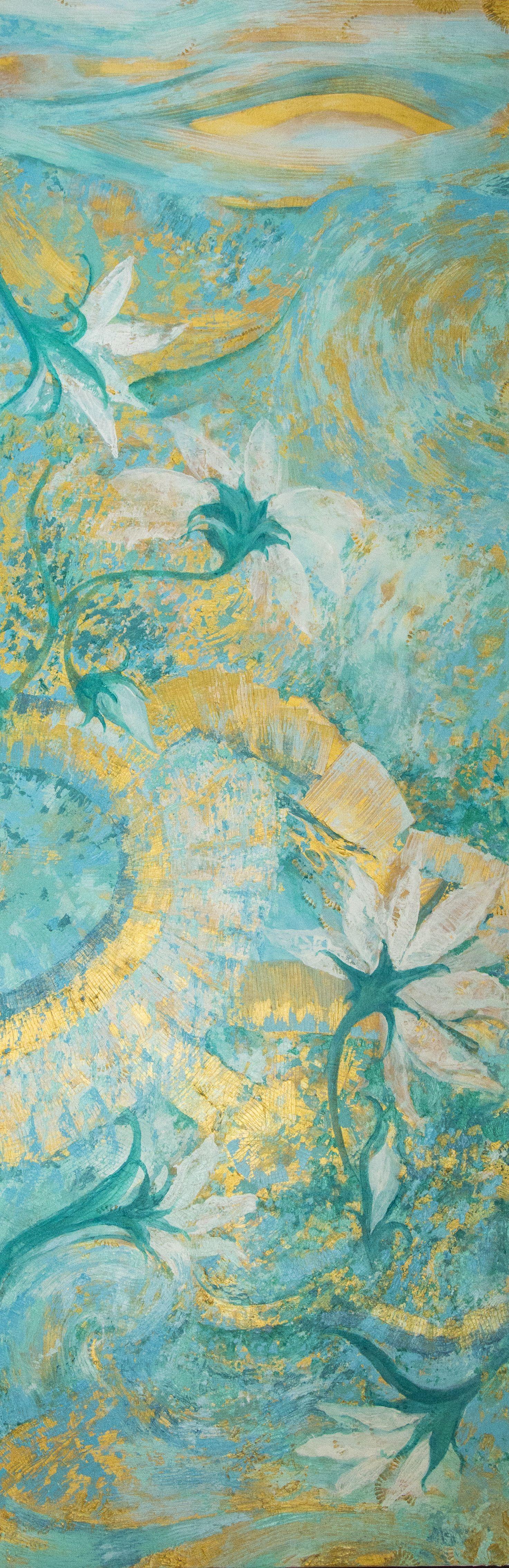 Pamela Ross Abstract Painting - TAHITIAN SUNRISE, Painting, Acrylic on Canvas