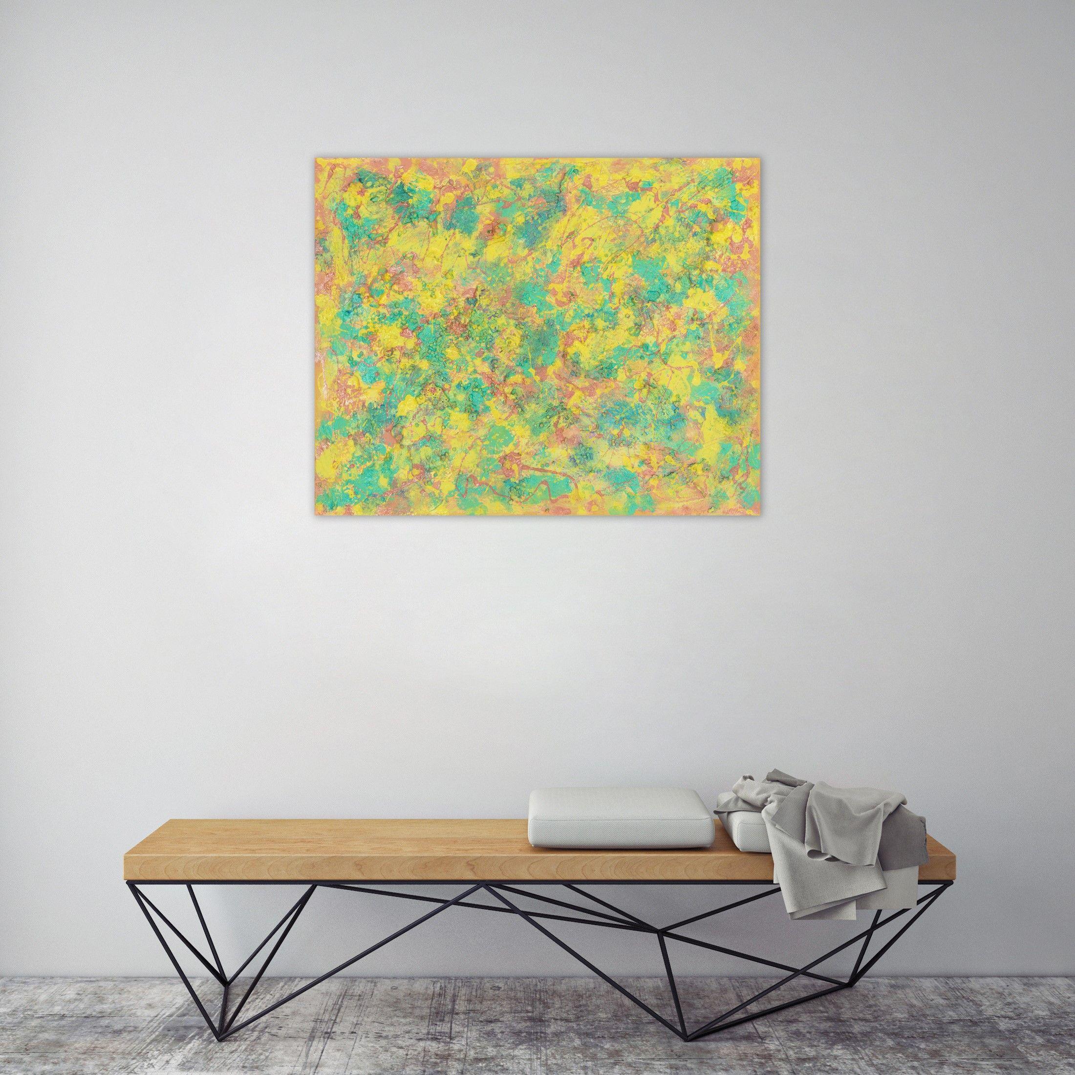 Questo è un dipinto originale in acrilico e oggetti su tela che mette in mostra un uso scultoreo della pittura. Questo stile crea un effetto tridimensionale grazie a una miscela di gesso, vernice, sabbia e altri materiali.  Per proteggere l'opera