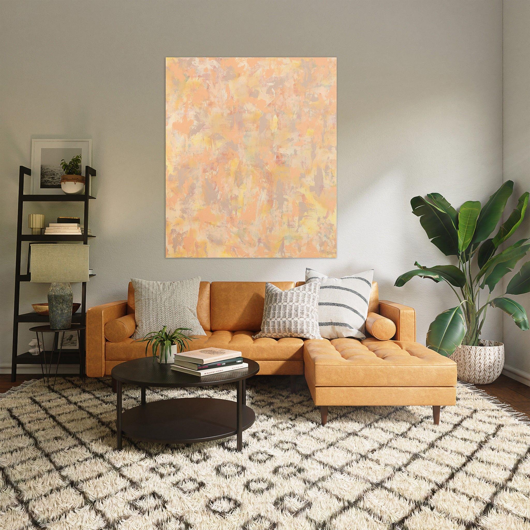 Cookie 1, Pittura, Acrilico su tela - Abstract Painting Beige di Pamela Rys