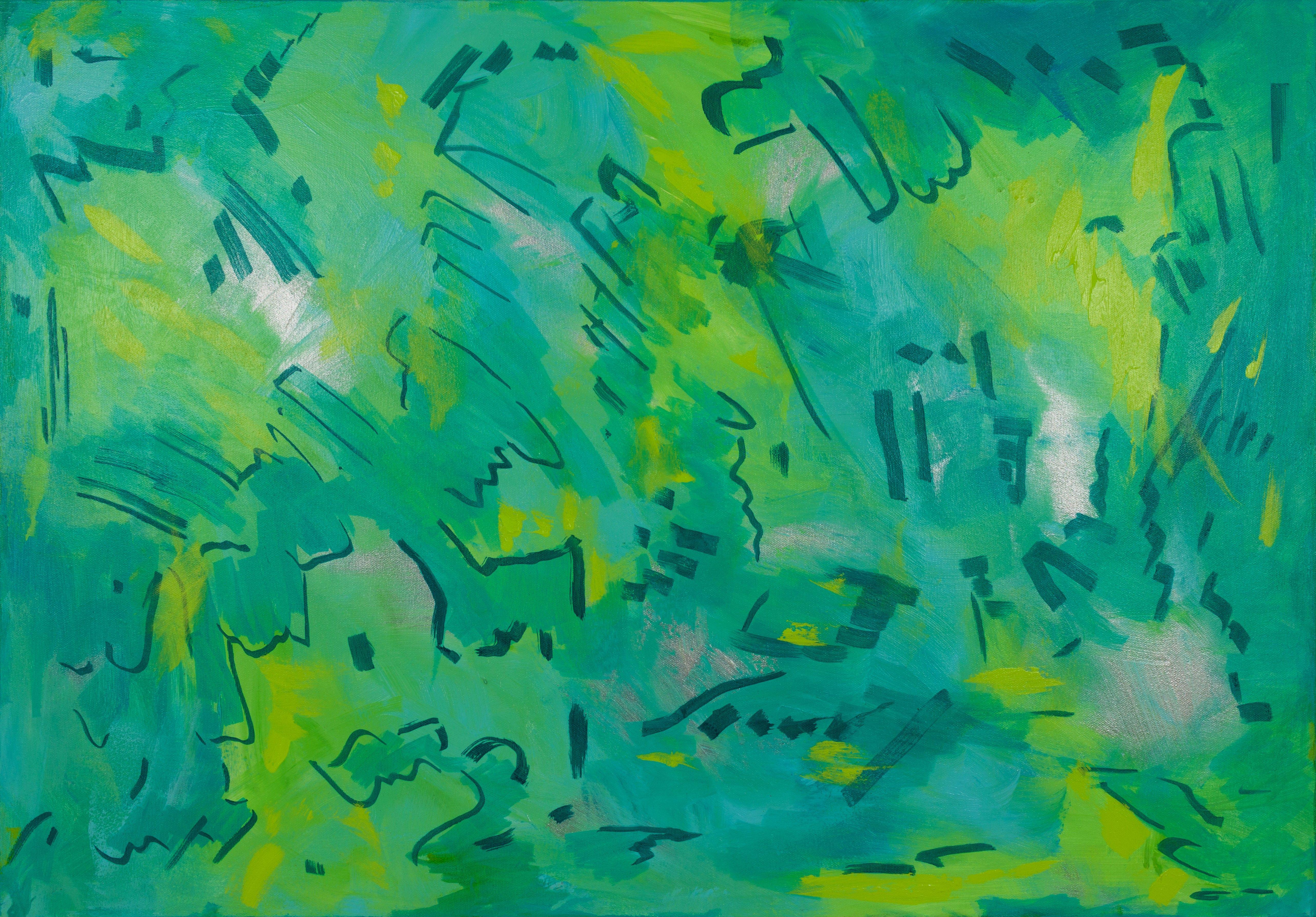 Abstract Painting de Pamela Rys - Paisajes de ensueño 2, Pintura, Acrílico sobre lienzo
