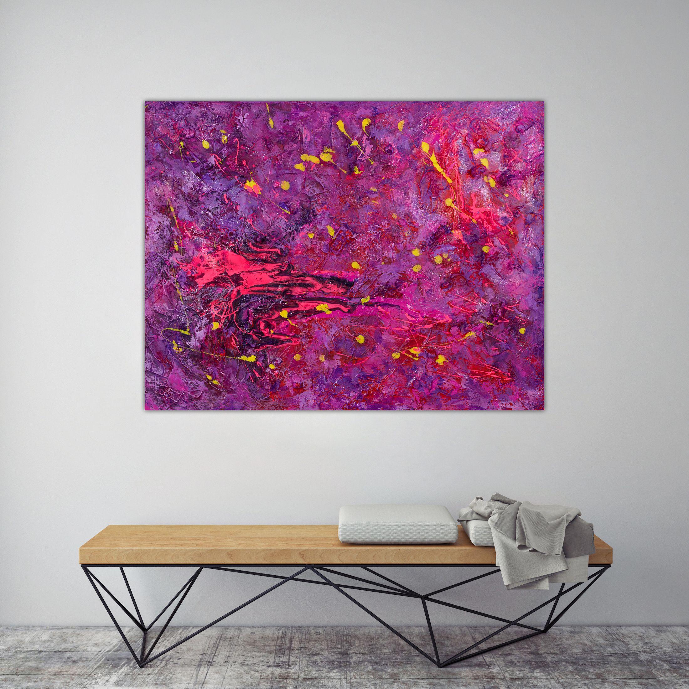 Galassia dei luccichii, Pittura, Acrilico su tela - Painting di Pamela Rys