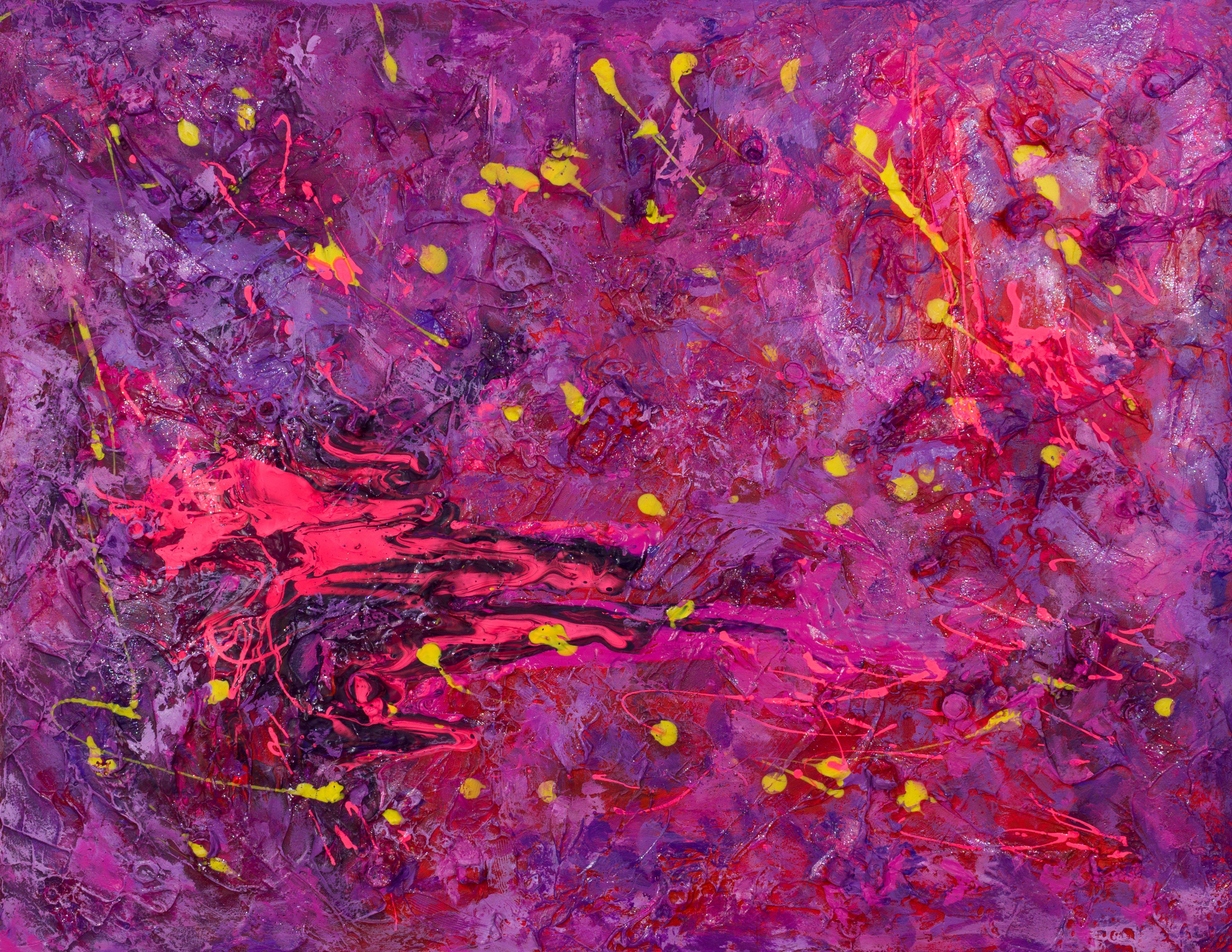 Abstract Painting di Pamela Rys - Galassia dei luccichii, Pittura, Acrilico su tela