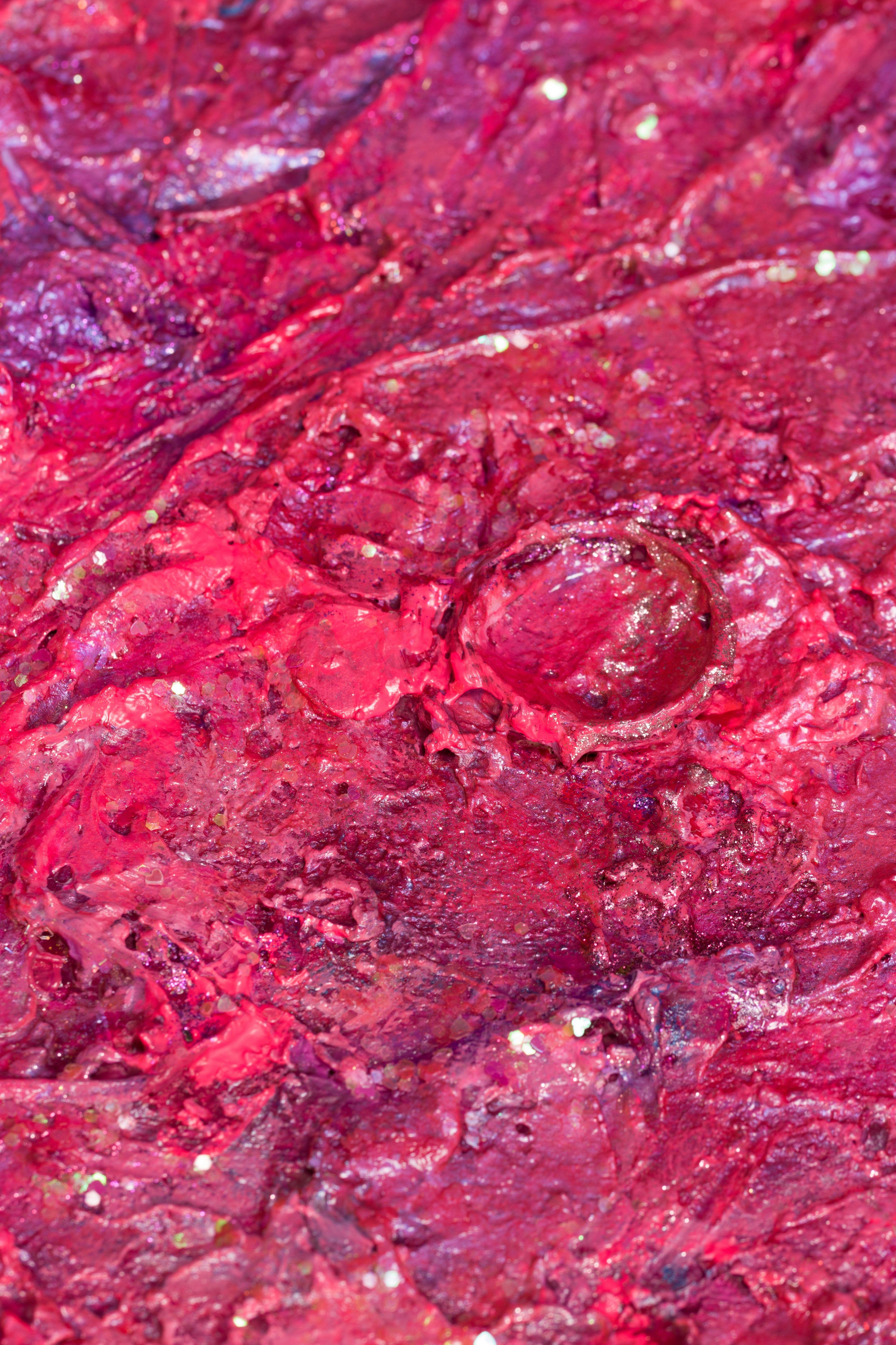 Phoebe, Pittura, Olio su tela - Abstract Painting Rosa di Pamela Rys