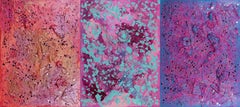 Pink Obsessed : TRIPTYCH, Painting, Acrylic on Canvas