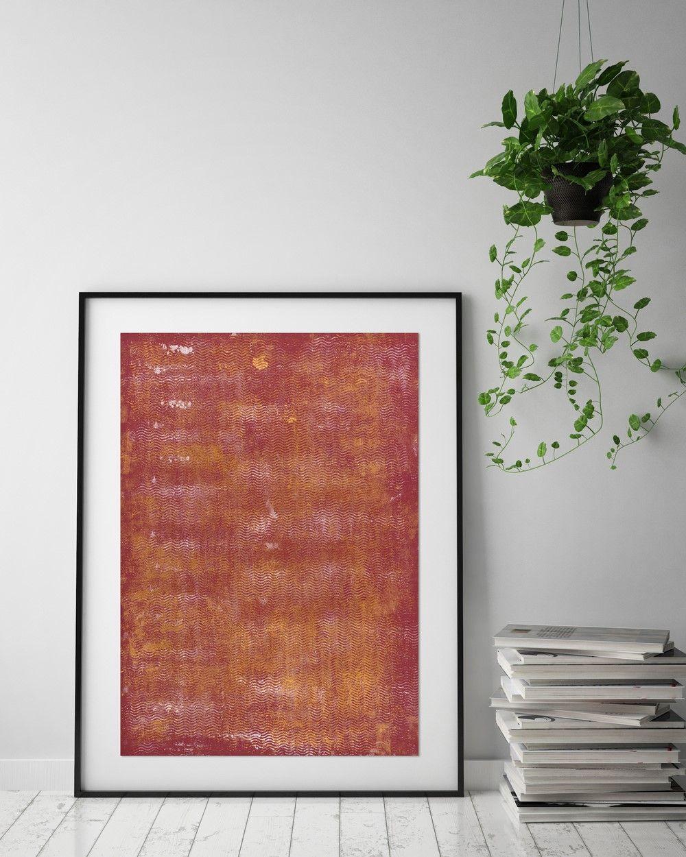 Sensuali onde d'ambra, Pittura, Acrilico su carta - Painting di Pamela Rys
