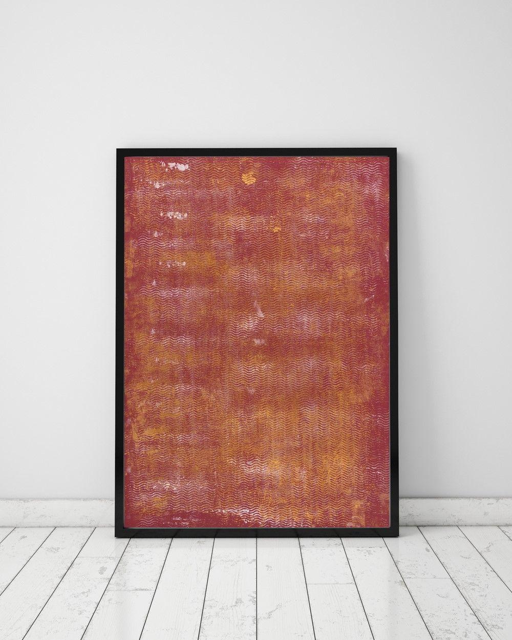 Sensuali onde d'ambra, Pittura, Acrilico su carta - Painting Astratto di Pamela Rys