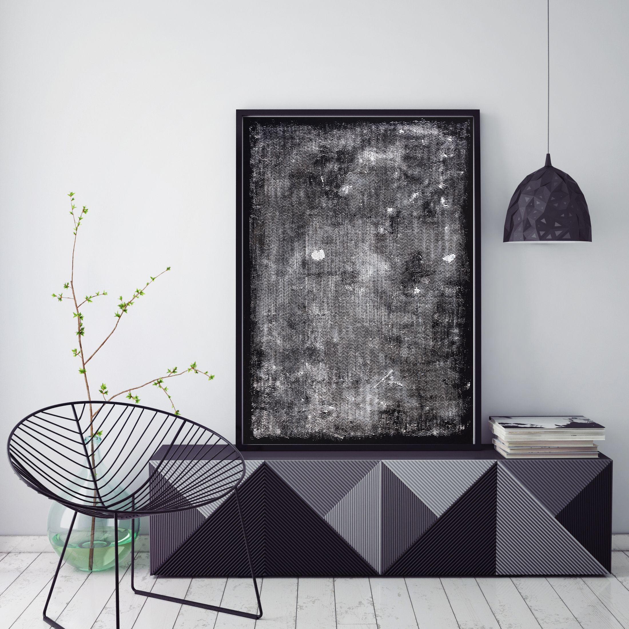 Se trata de una pintura acrílica sobre papel negro. Este trabajo muestra las ondas geométricas.  Acabado con una capa de fijador para protegerlo de la luz solar y del polvo.  Los colores pueden parecer un poco diferentes según la pantalla.  Esta