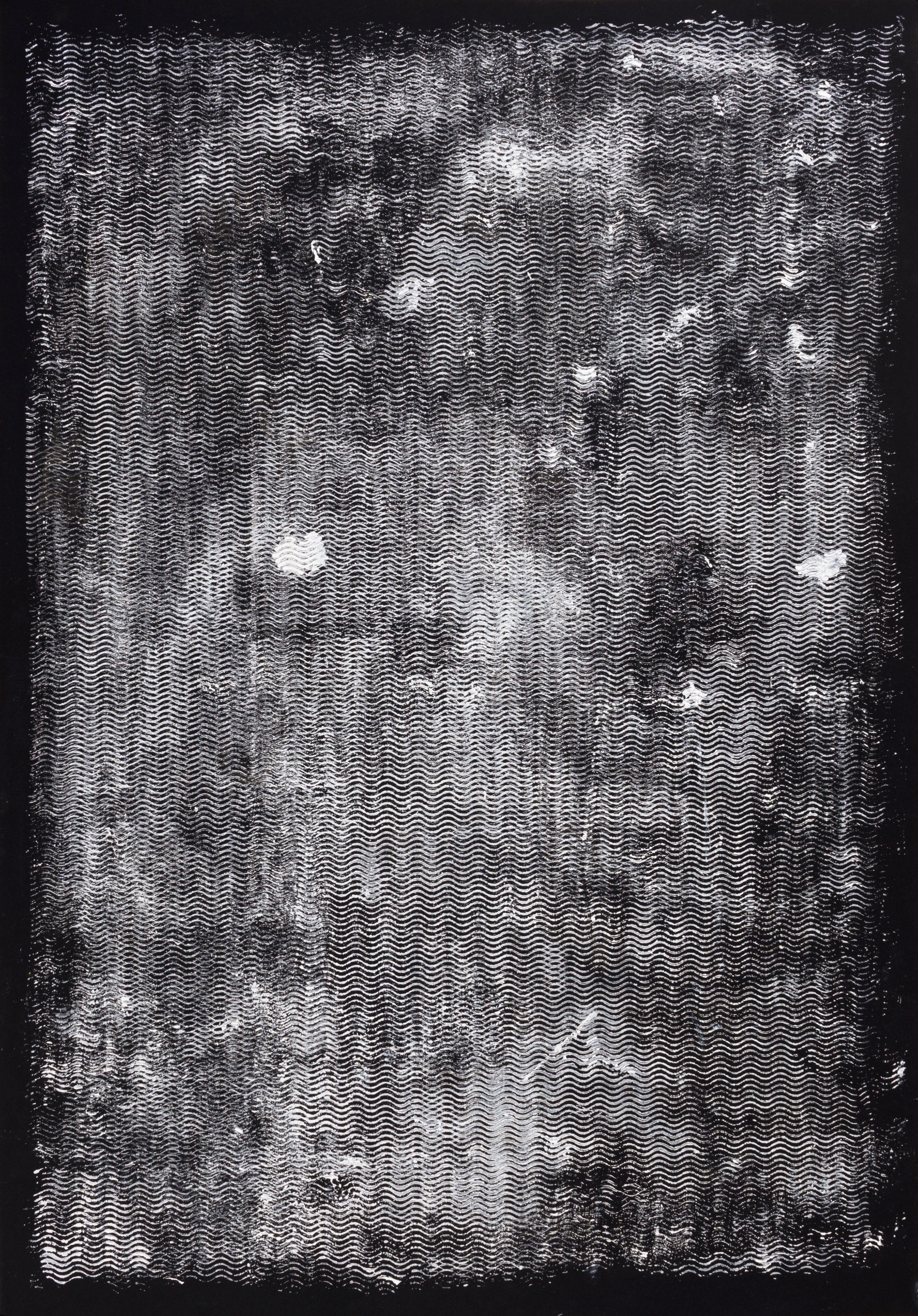 Abstract Painting de Pamela Rys - Ondas sinusoidales, Pintura, Acrílico sobre papel