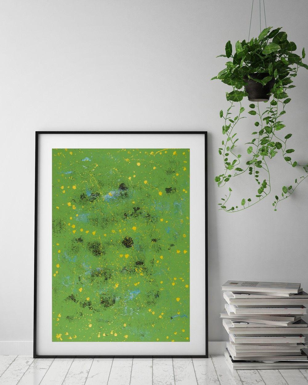 Ola sobre Ola, Pintura, Acrílico sobre papel - Painting Abstracto de Pamela Rys