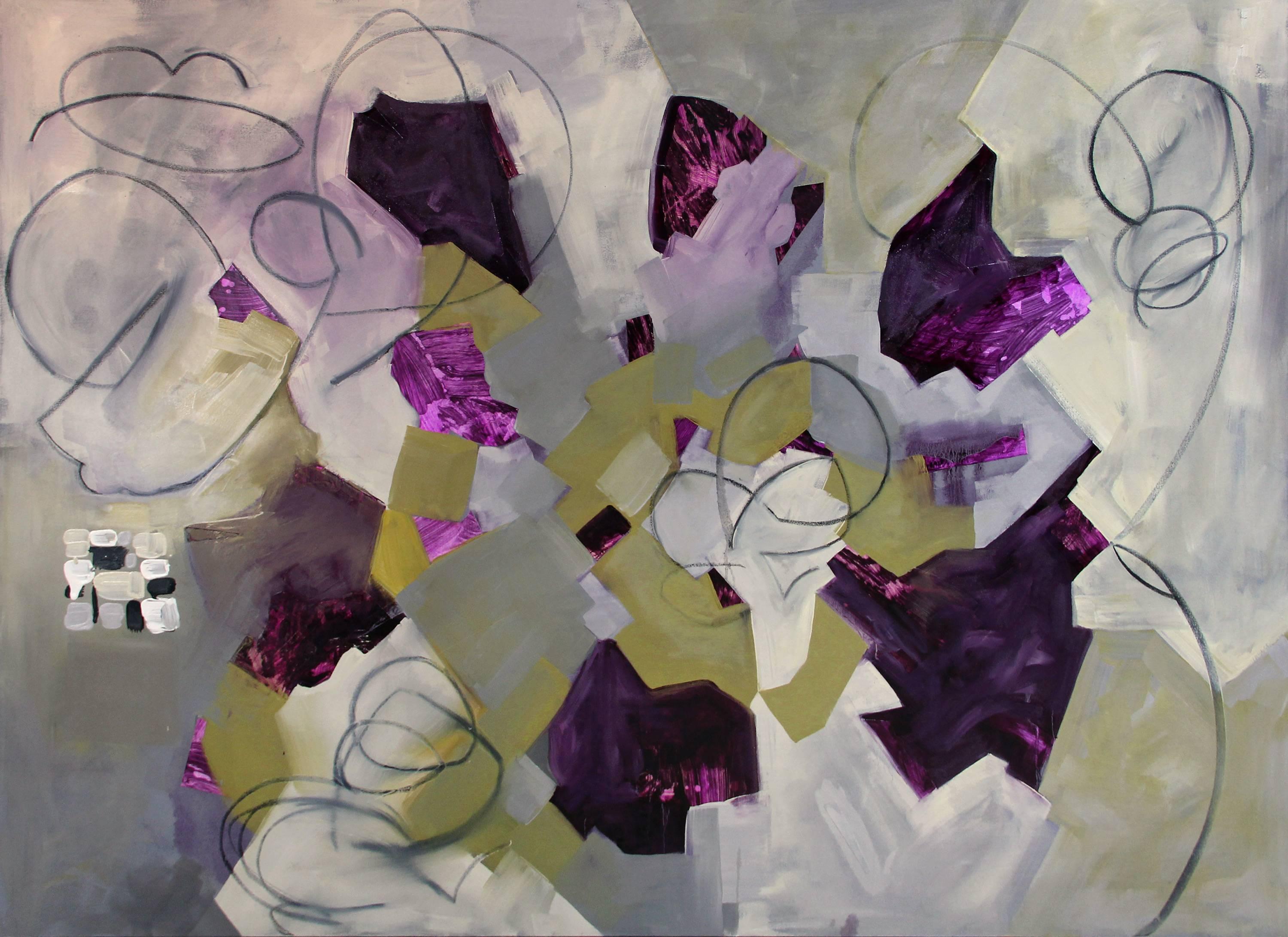 Pamela Staker Abstract Painting - Urban Fragments