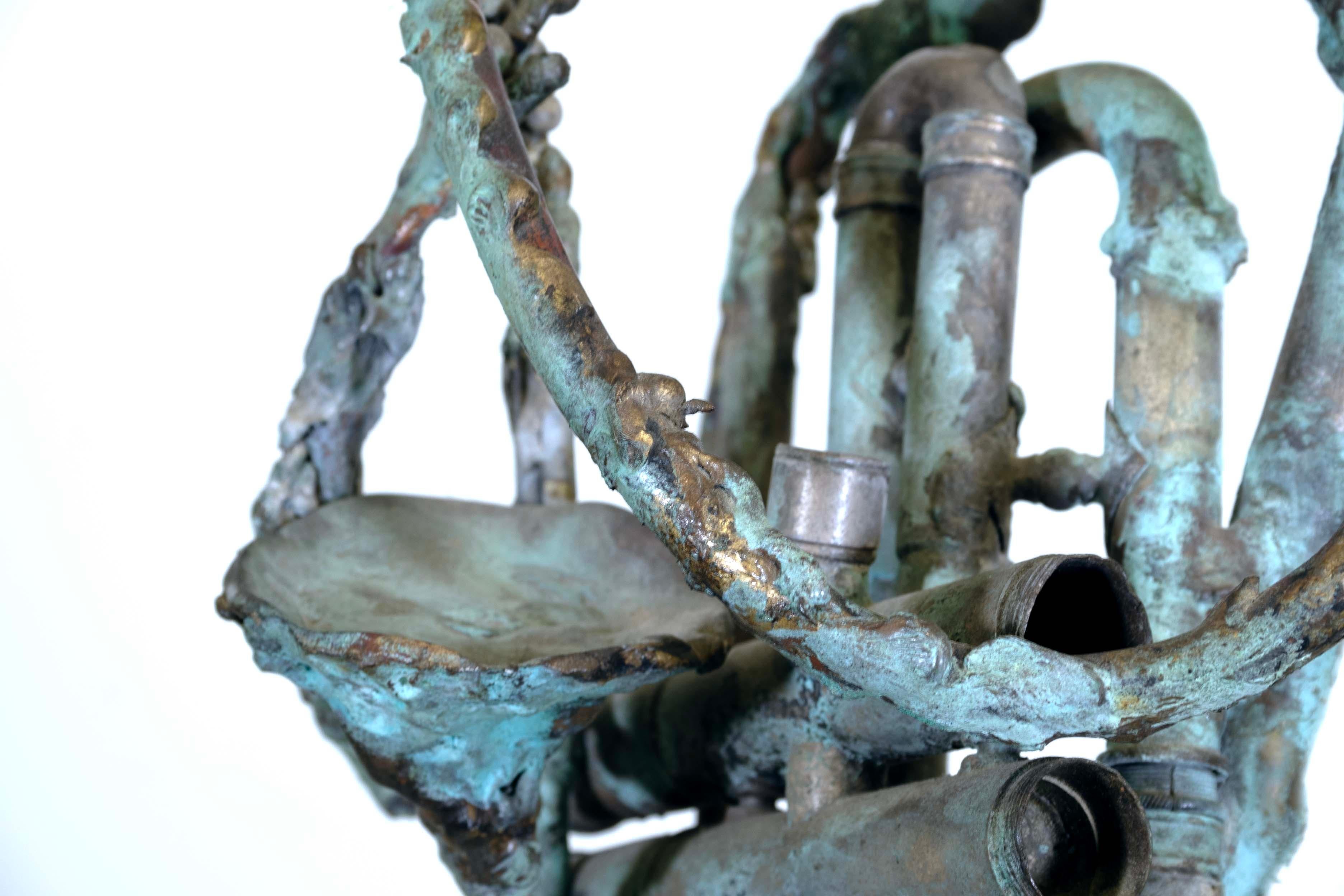 Pamela Stump Walsh Signed Brutalist Modern Trumpet Musician Sculpture Cranbrook 3