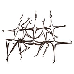 Pamela Stump Walsh The Ballet Brutalist Mid Century Modern Metal Wall Sculpture