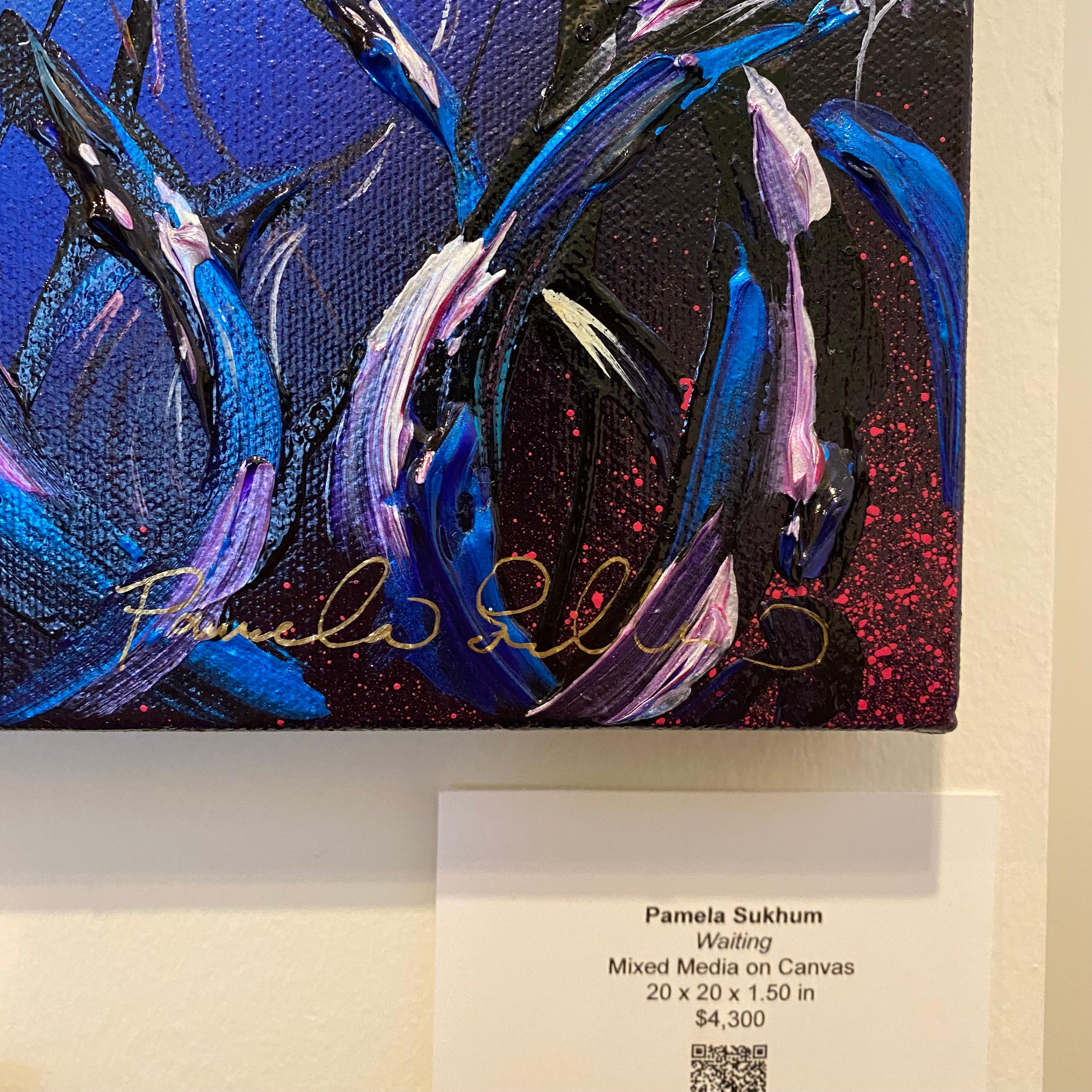 In attesa - Painting Astratto di Pamela Sukhum 