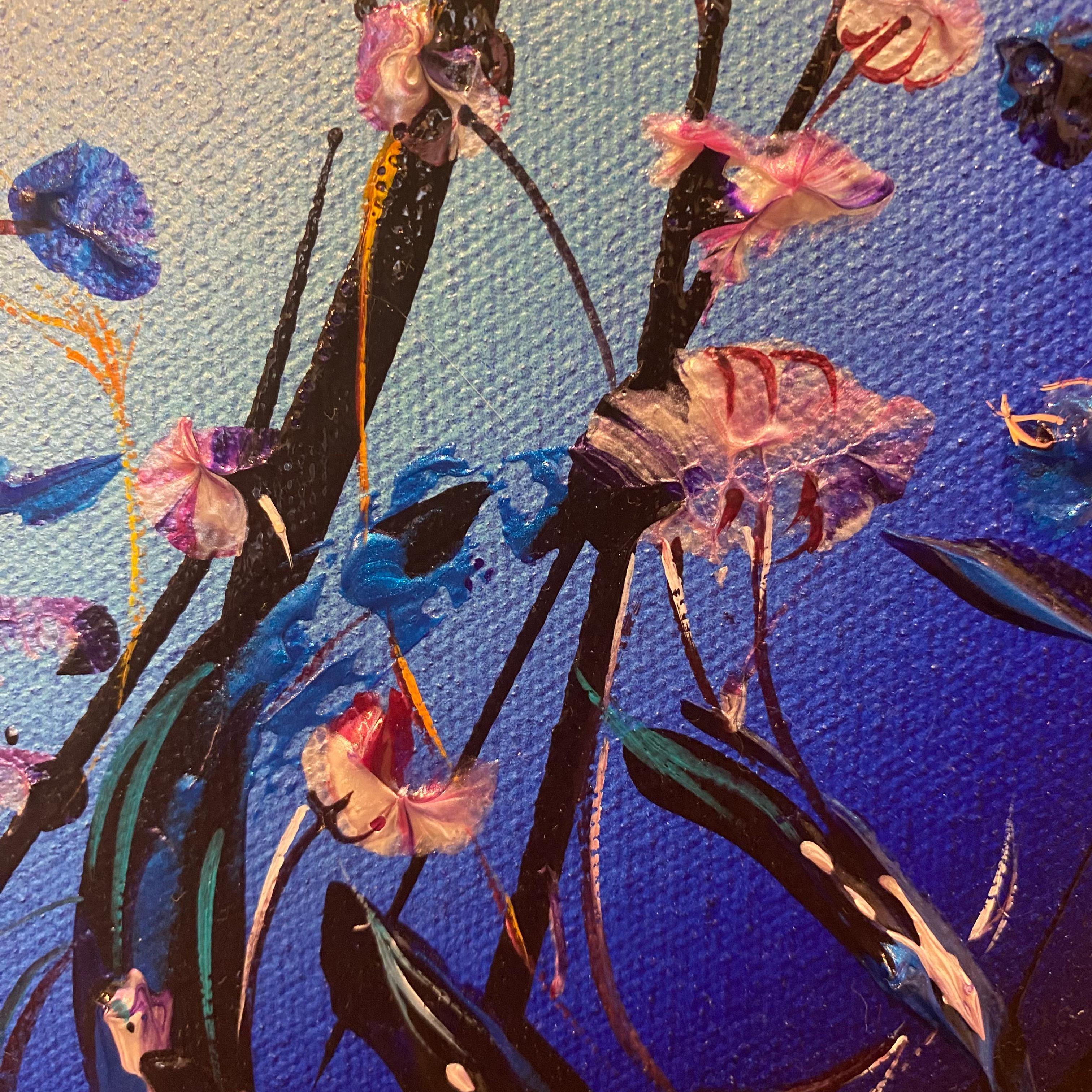 In attesa - Abstract Painting Viola di Pamela Sukhum 