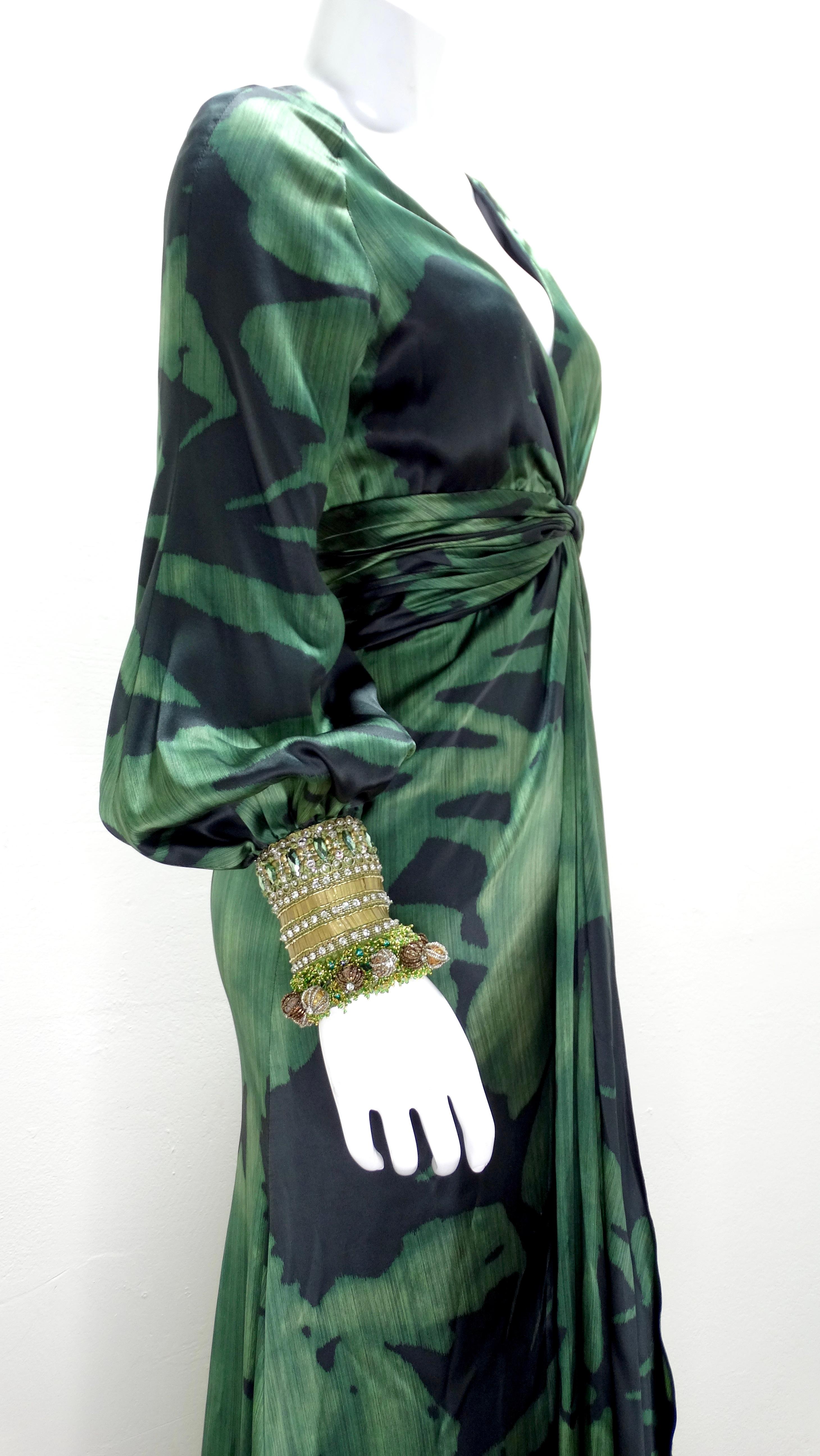 Pamella Roland Abendkleid mit Perlen und Smaragd (Schwarz) im Angebot