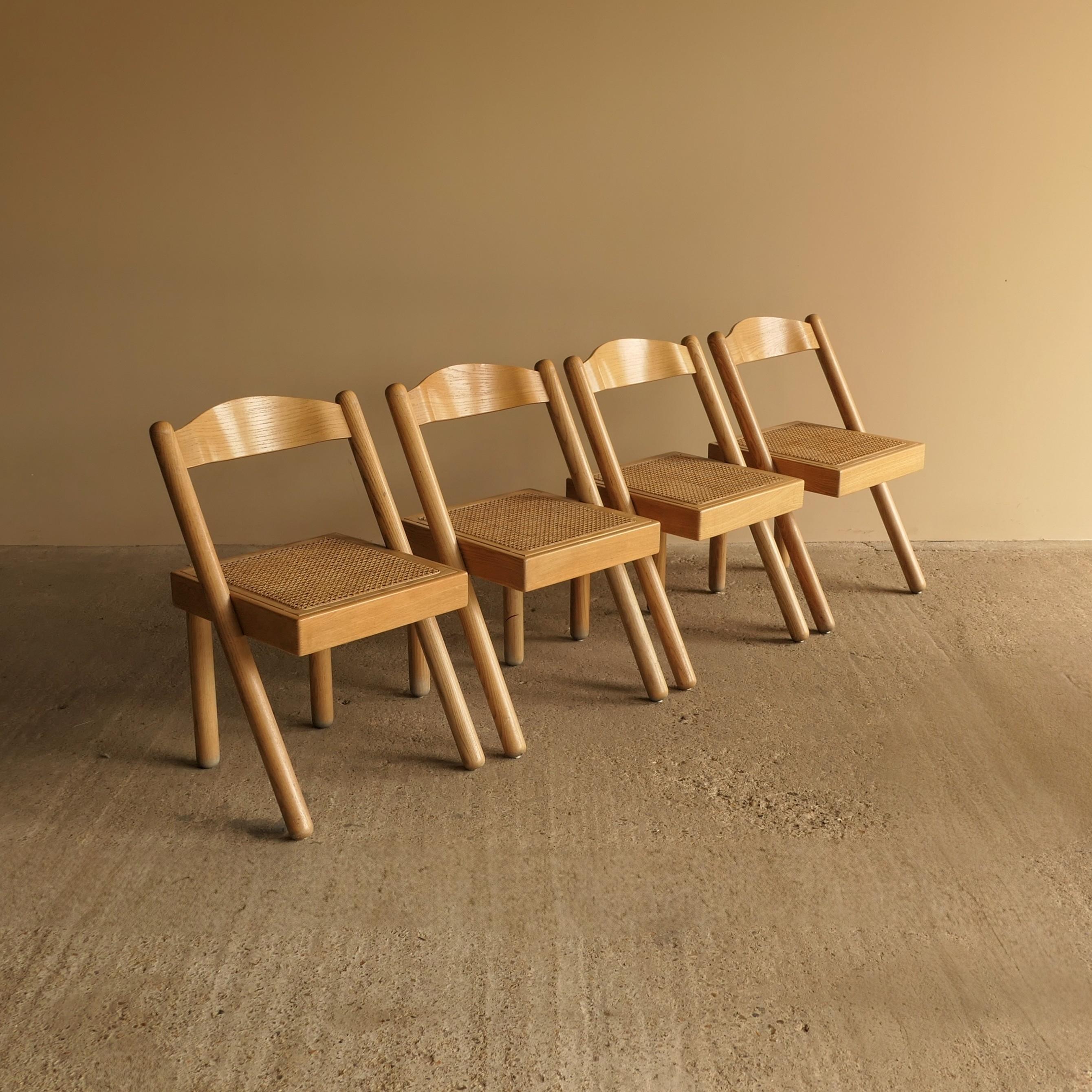 Italiano Sedie da pranzo in rattan Pamio e Toso in vendita