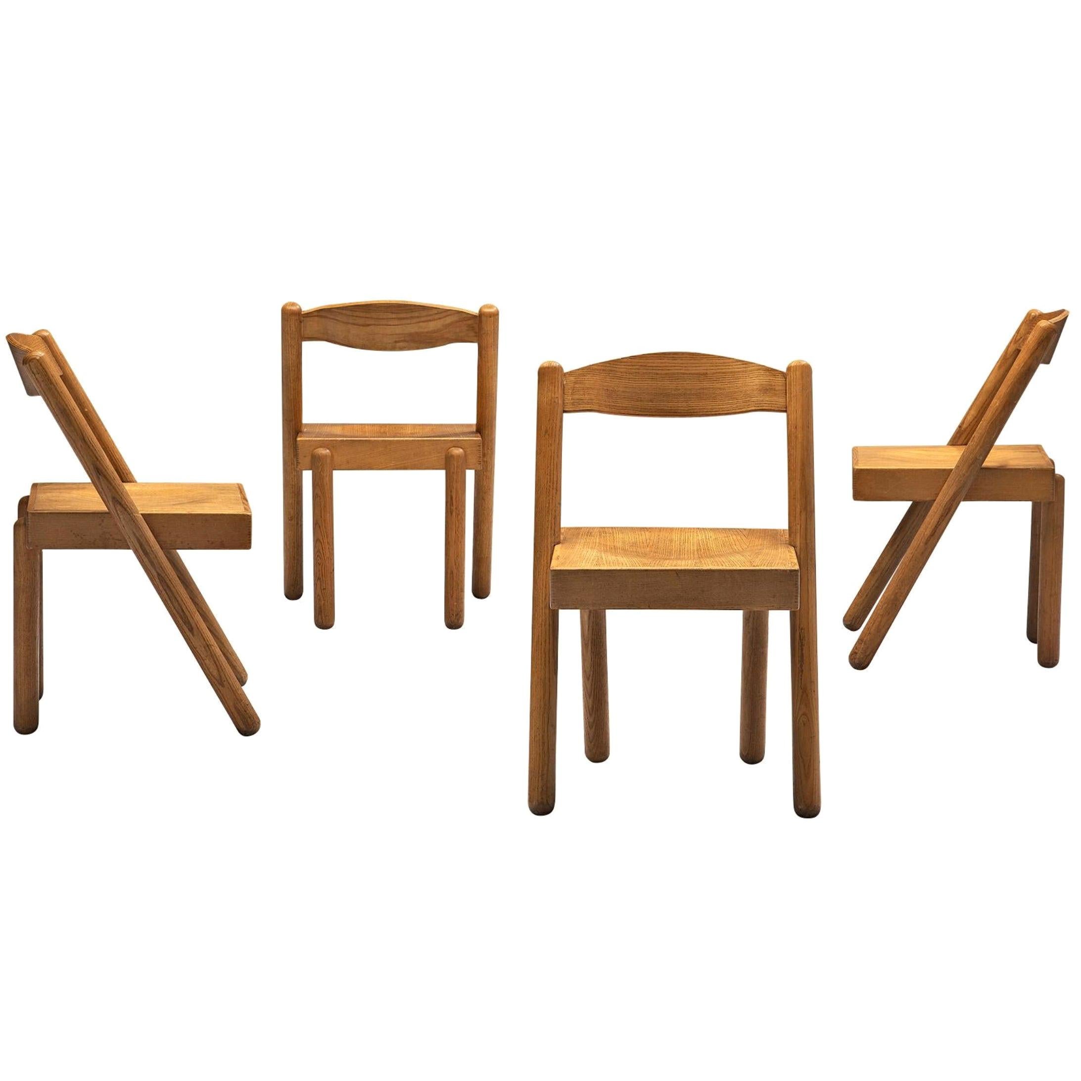 Pamio & Toso French Set of Four Chairs in Ash